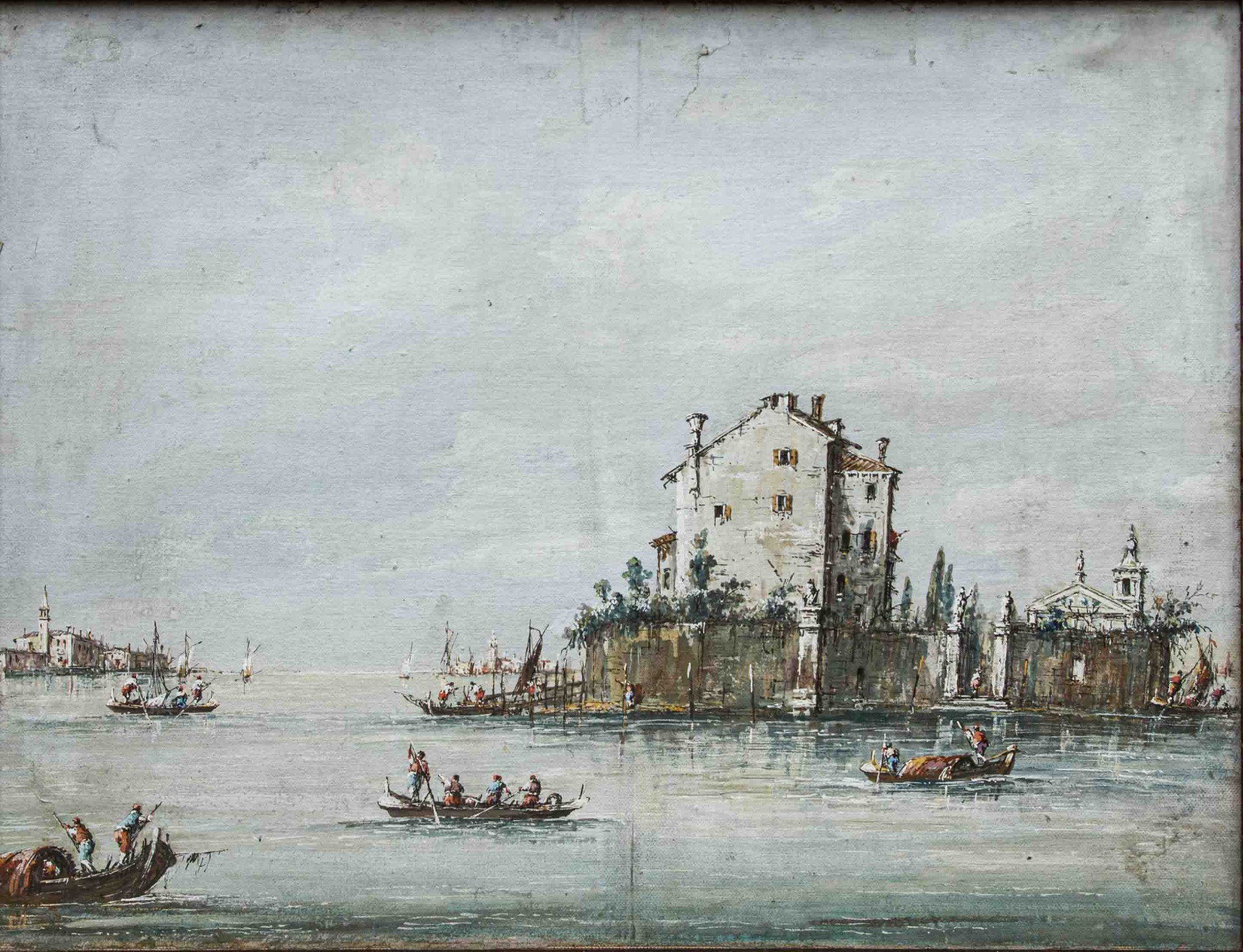 Disciple de Giacomo Guardi (Venise 1764 – 1835), Paysage lagunaire